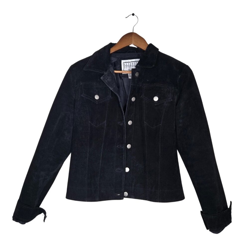Vintage BB Dakota Leather Black Cropped Jacket